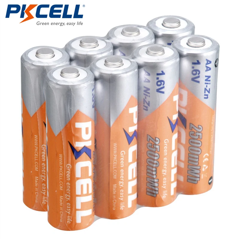 8 шт./лот, аккумуляторные батарейки PKCELL Ni Zn 1,6 в 2500mWh, никель цинковые, AA|battery operated platform truck|battery glassbattery charger with batteries | АлиЭкспресс