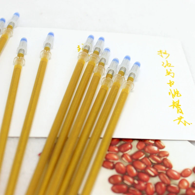 

10 Pcs/Lot Shinning Gold Writing Point Signature Ink Refill Water Pen Replacement for Gel Pens Office and School Supplies