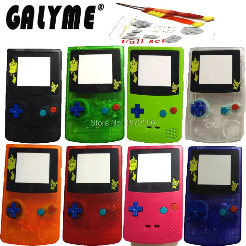 

Galyme Pocket Monsters Version Shell Multi-Color Buttons Housing Replace For GameboyColor GBO DMG Game Console Boy Color Case