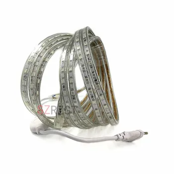 

LED Strip Flexible light 60leds/m Waterproof led light SMD 5050 AC 220V +Power Plug 1M/2M/3M/4M/5M/6M/7M/8M/9M/10M/15M/20M