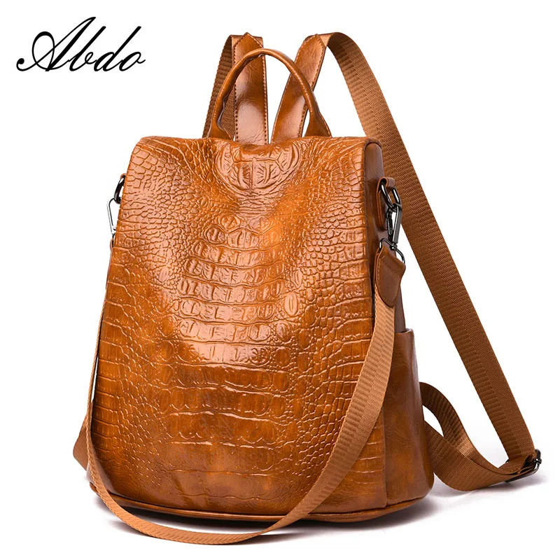 

3-in-1 Women Backpacks Vintage Female Shoulder Bags Soft Leather Ladies Travel Backpack Luxury Women School Bags For 2019 New