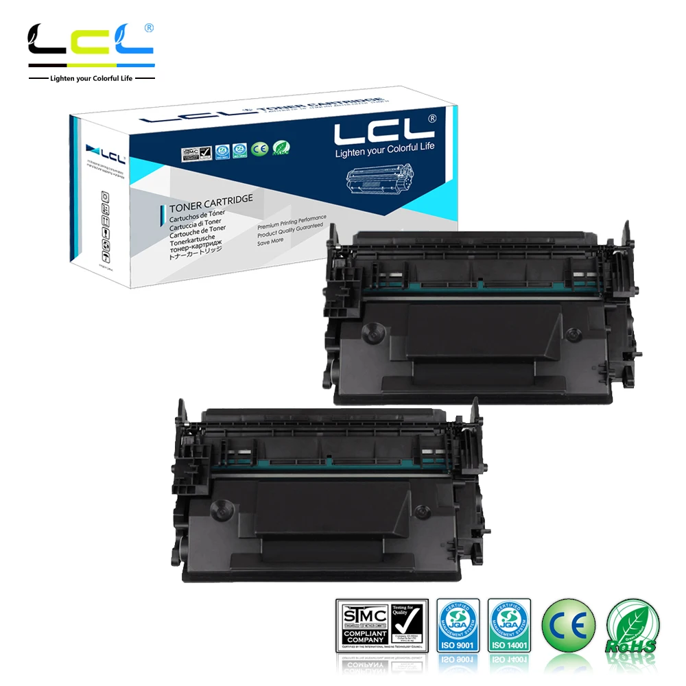 

LCL 87A CF287A CF287 287A (2-Pack Black) Toner Cartridge Compatible for HP LaserJet Enterprise M506dn/M506x/M506n