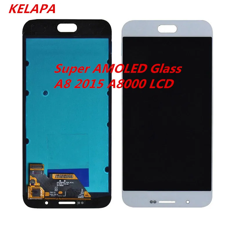 

Wholesale A8 Super AMOLED For Samsung Galaxy A8 2015 A8000 LCD Display Touch Screen Digitizer Assembly Replacement