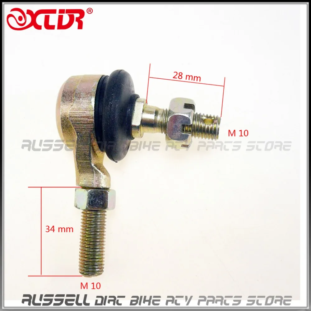 

Joint Ball Head U-joint 10mm M10 x 1.25 Tie Rod End Counter Clockwise thread For 50cc - 110cc ATV Quad UTV Accessories Parts
