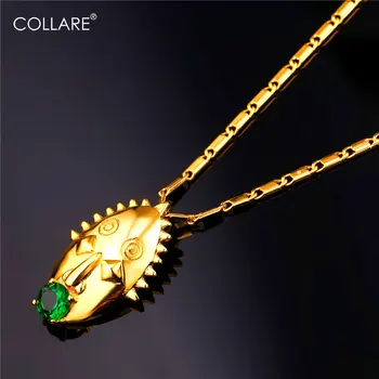 

Collare Carving Mask Necklaces & Pendants Gold Color Jewelry Necklace Women African Papua New Guinea Jewelry P994