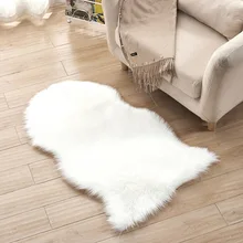 Мех Искусственная овчина ковер с длинным ворсом для гостиной спальни ковры кожа мех простые пушистые коврики моющиеся спальни искусственный коврик Новинка