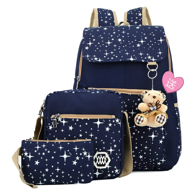 Female font b Backpacks b font 3 pieces Set font b Women b font font b