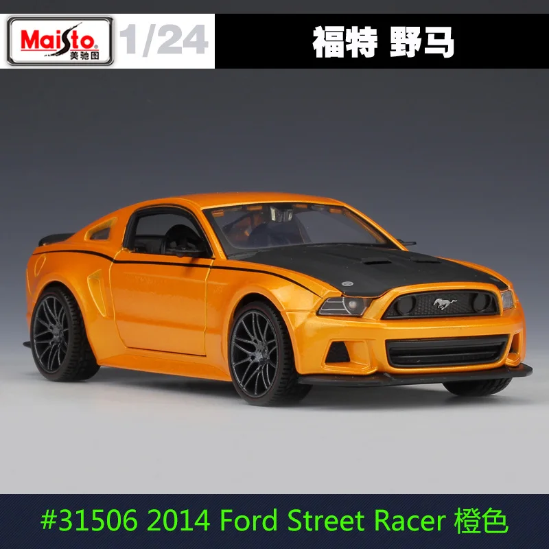 MAISTO 1/24 масштабная модель автомобиля игрушки США Ford Mustang уличный гонщик литая металлическая модель автомобиля игрушка для коллекции, подарка, детей - Цвет: 2014 Ford Mustang D