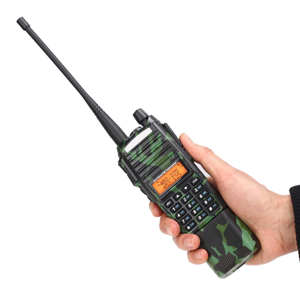 Baofeng UV-82 камуфляжная рация 8 ватт мощная UHF VHF Двухдиапазонная 3800 мАч 10 км дальность действия UV 82 для охоты и пеших прогулок двухстороннее радио