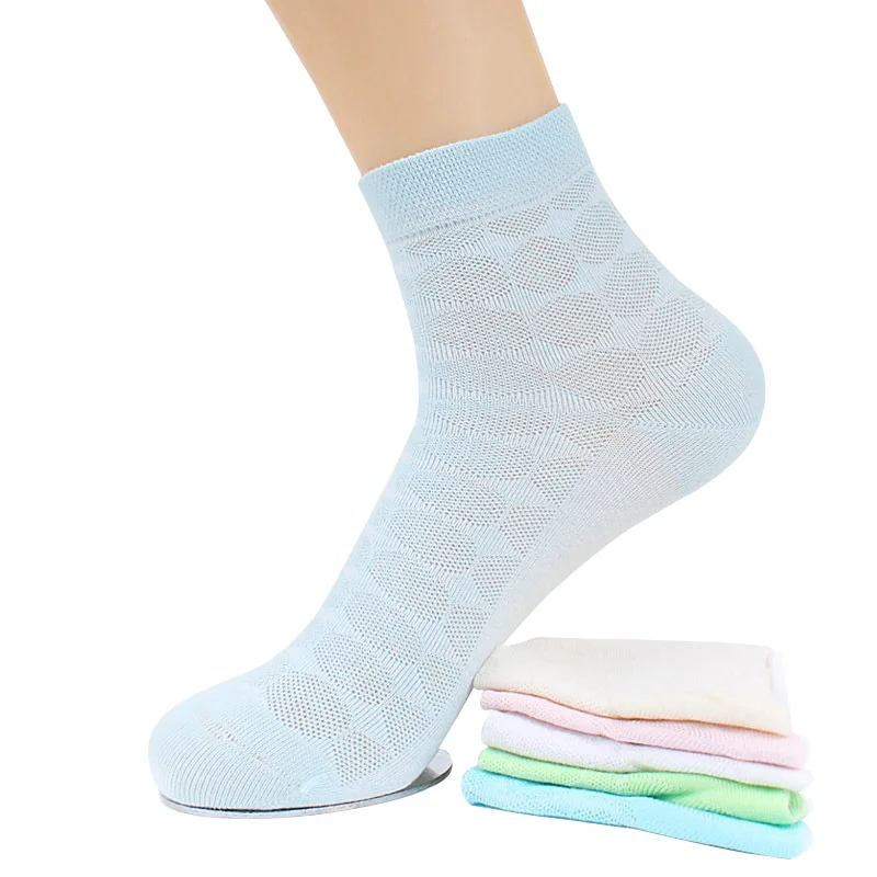 Buy 3 Pairs Women Short Sock Mesh Breathable Solid