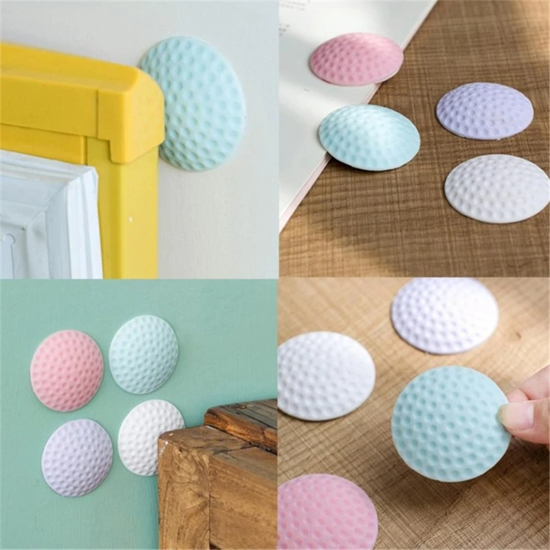2pcs Self Adhesive Rubber Door Buffer Wall Protectors Door Handle