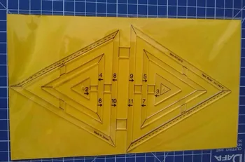

Two Triangular patchwork ruler,cutting ruler quilting foot.seam aligned direction