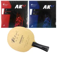 Оригинал про настольный теннис/ пинг-понга комбо ракетки: Палио энергии 06 с Палио АК47 красная/ АК-47 синий длинный Shakehand ФЛ