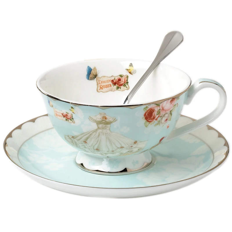 European Style Tea Cup Set Bone China Tea Cup And Saucer Set Floral Pattern Ceramic Coffee Cup Porcelain Drinkware Gift For Girl Gifts 6 Year Old Boys Cup Holder In Carcup Machine Aliexpress