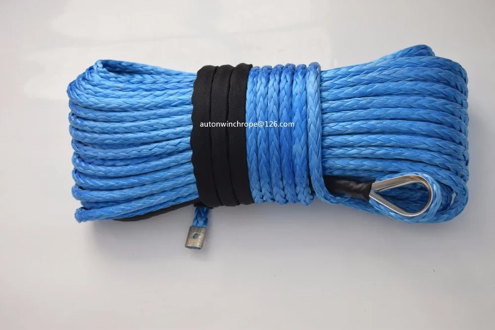 شحن مجاني 12 ملليمتر * 45 متر الأزرق الاصطناعية ونش حبل ، off road حبل ، atv الطرق الوعرة سباق حبل. كابل ونش الأطياف