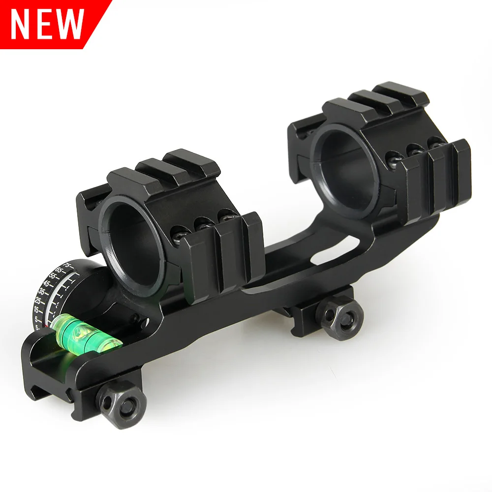 PPT 25.4mm/30mm Double Ring Cantilever Weaver Forward Reach Dual Scope Mount With Level Buble