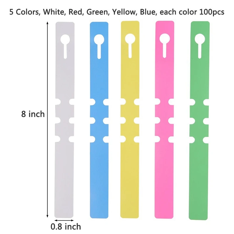 500 шт 8 дюймов обертывание вокруг тегов растений оптом, наружные водонепроницаемые Висячие садовые этикетки-20x2 см розовый желтый белый синий зеленый