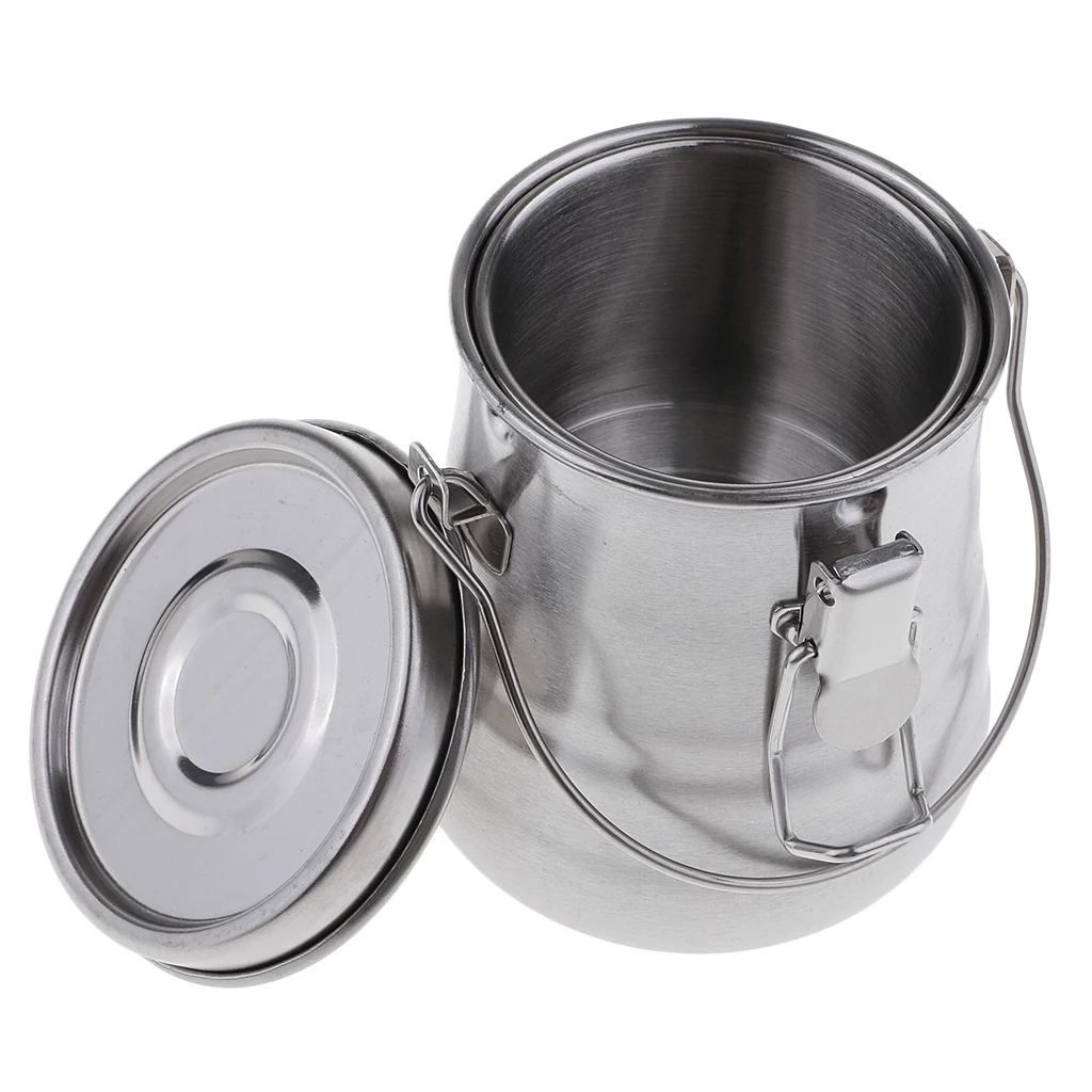 Portable Stainless Steel Double Hole Dipper Container Cup Oil Pots Brush Washer Paint Brush Cleaner Bucket Art Painting Supplies