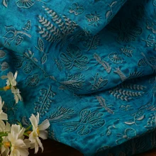 100*135 см китайский стиль классическая чистая рами хлопковая ткань натуральный лен одежды льняная ткань Халат платье ткань с цветочным принтом