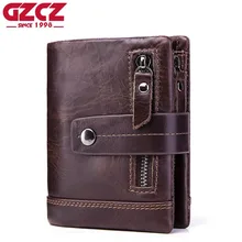 Men/Women Wallet Genuine Leather GZCZ Fashion Zipper Design Female Short Rfid Purse With ID Card Holder Coin Pockets Wallet 230 Men/Women Wallet Genuine Leather GZCZ Fashion Zipper Design Female Short Rfid Purse With ID Card Holder Coin Pockets Wallet 230