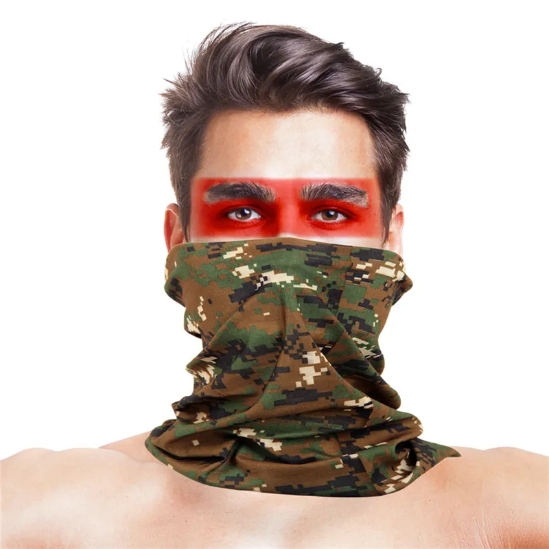 Многофункциональный шарф для женщин и мужчин в форме трубки из полиэстера, военная уличная камуфляжная маска для шеи, шарфы, спортивные аксессуары - Цвет: 017