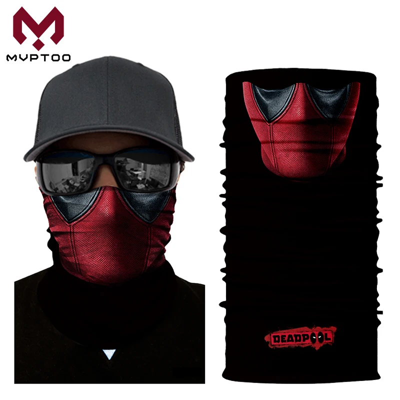 

3D Deadpool Balaclava Face Mask Motorcycle Neck Gaiter Cycling Outdoor Sport Joker Skull Scarf Tubular Bandanas Head Shield Men