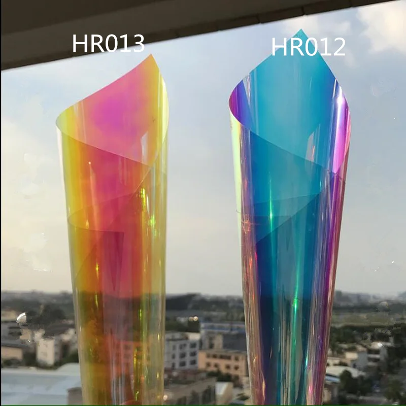 

HOHOFILM 2colors/pack 137cmx50cm Rainbow Effect Window Film Iridescent Home Office Restaurant Window Decor Attractive 54''x20''