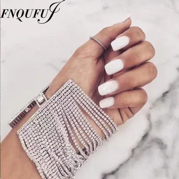 

Multiple Layers Rhinestone bracelet for women Statement Bracelets Fashion luxury woman Wedding Jewelry