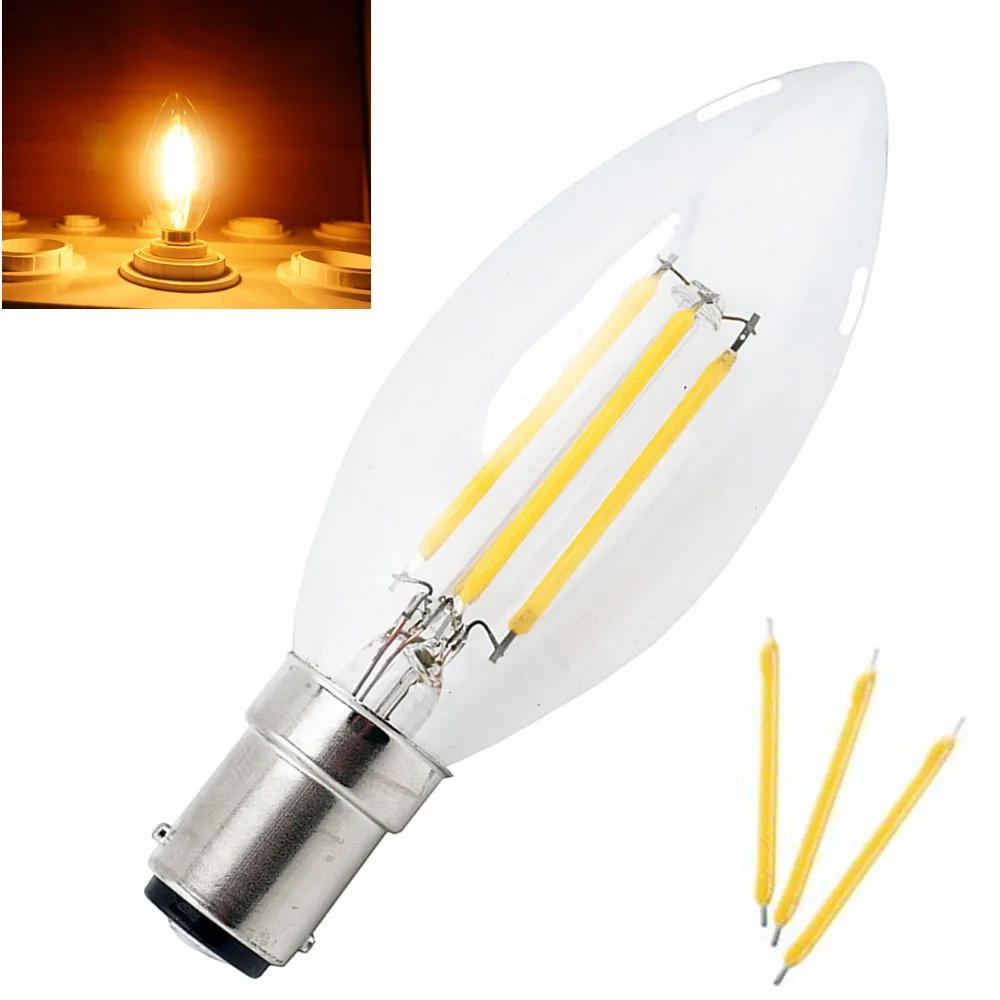 Energy Saving C35 B15 LED Candle Bulb 4W 220V Filament Light Bulb