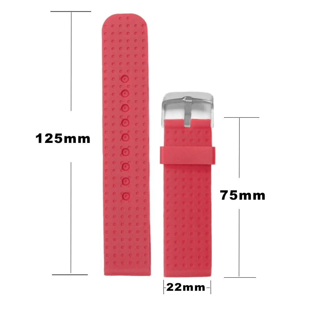 Ремешок для часов силиконовый розового цвета 22 мм|watch band with cover|watch stainlesswatch clasp |