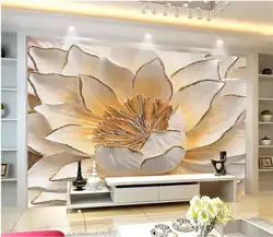 Современный минималистичный Цветок тиснением ТВ фон стены 3D гостиная Современная декоративная картина обои для гостиной