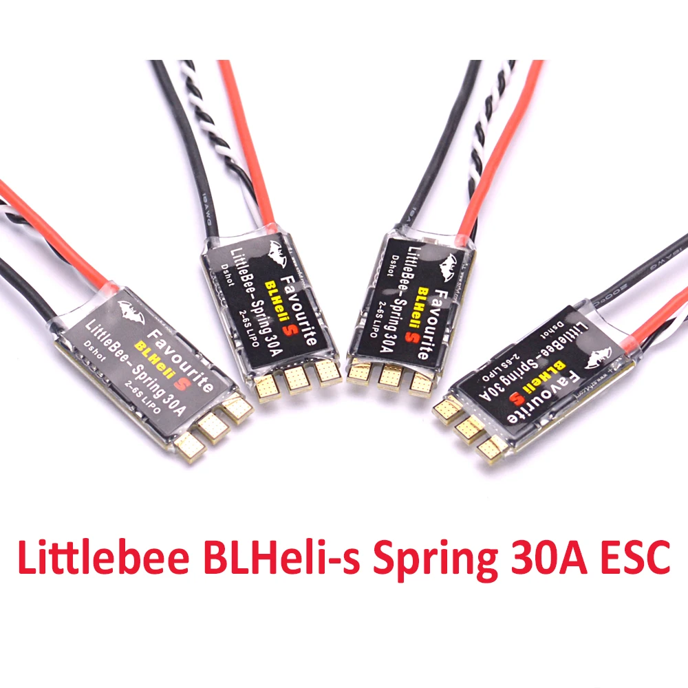 

FVT LITTLEBEE BLHeli-s SPRING 30A ESC 2-6S Supports Mulitshot DSHOT Oneshot42 OneShot125 Multicopter