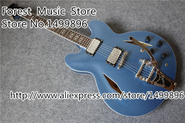 Best price at $333 Cheap Hot Selling Dave Grohl DG335 ES Jazz Guitars China With Chrome Bigsby Free Shipping