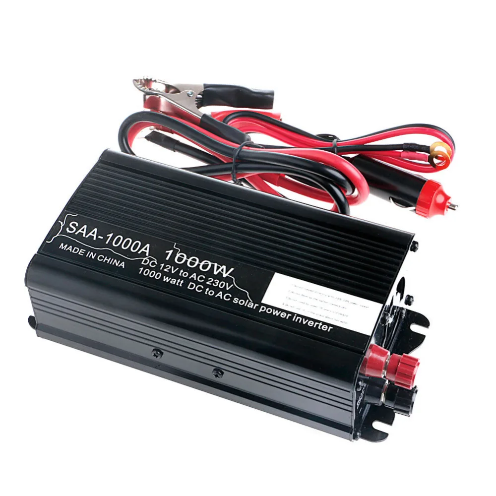 

Solar Power Inverter 1000W 12V DC To 230V AC Modified Sine Wave Converter D07