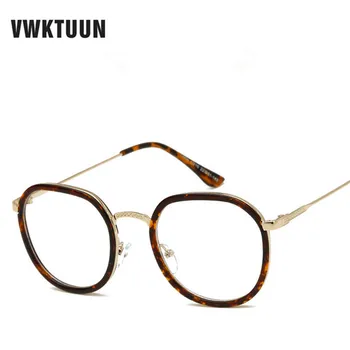 

VWKTUUN Fashion Vintage Round Glasses Frame Men Women Myopia Eyeglasses Spectacle Frame Optical Computer Goggles oculos