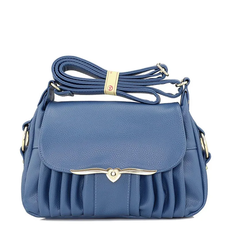 Классическая брендовая Стильная дизайнерская кожаная женская сумка через плечо в подарок для мамы, женская сумка через плечо, дорожная Повседневная сумка на молнии - Цвет: blue
