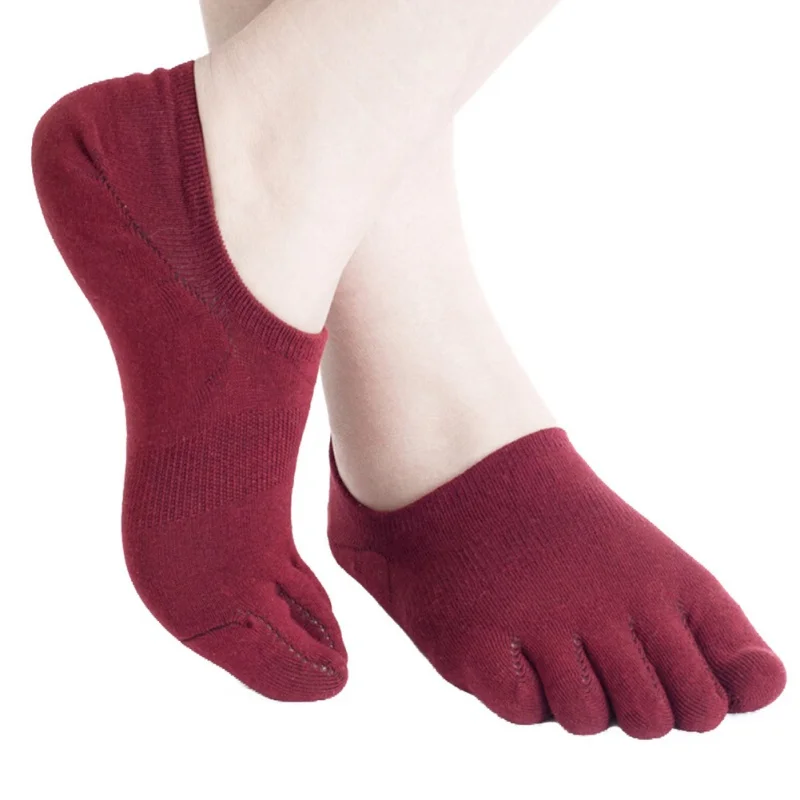 1 пара мужские впитывающие пот досуг на пять пальцев спортивные носки невидимая лодыжка носок носки 6 цветов доступны
