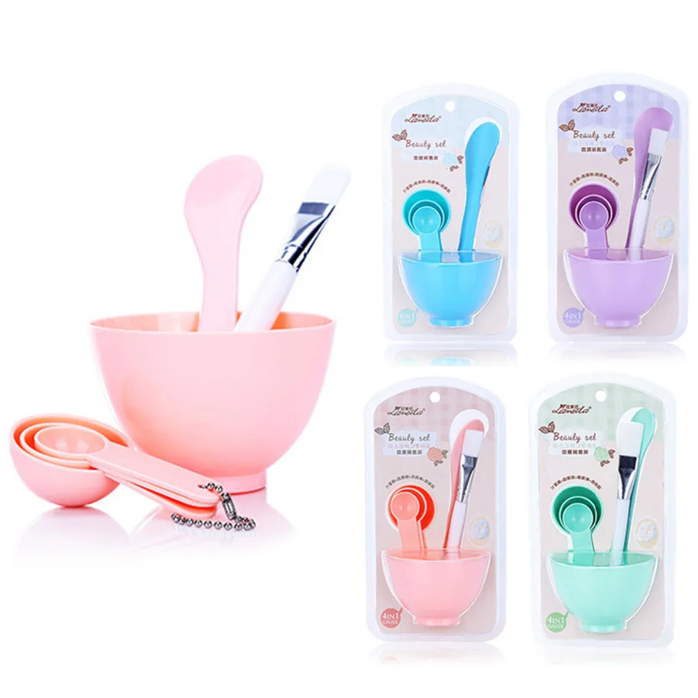 

6-IN-1 DIY Facial Mask Brush Mixing Bowl Meter Measure Spoon Stick Tool Set Face Care Set Women Beauty Professional Kits Tools