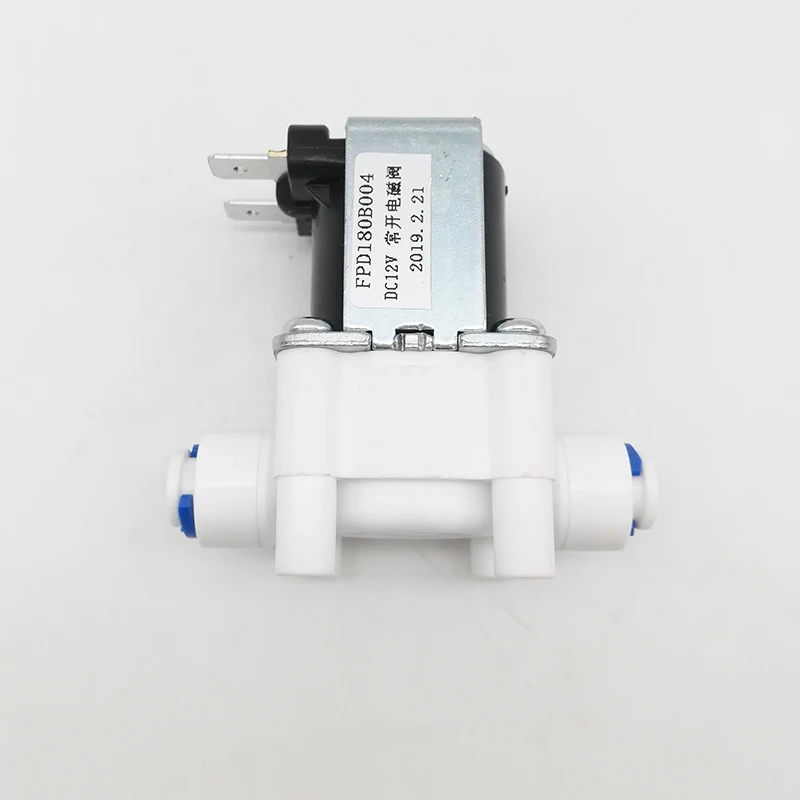 

High quality 2 way Plastic water dispenser micro solenoid valve 1/4" 24V 12V Normally Open flow control for water purifier RO