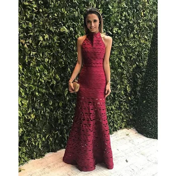 

2017 New Autumn Chic Maxi Dresses Sexy Sleeveless O-neck Solid Color Floor-Length Bandage Dress Elegant Celebrity Party Vestidos