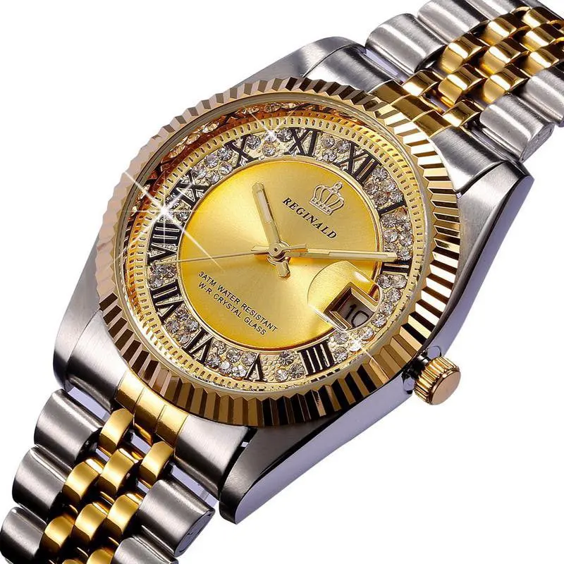 Новое поступление топ стальной ремень роскошные Брендовые Часы Бизнес Кварцевые наручные часы Женское платье часы для дам часы