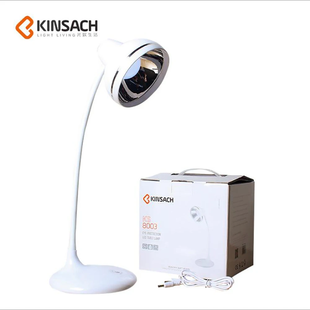 

5W Eye Protect Light Table Lamp 3 Level Ligth Zoom Bendable USB Powered Touch Sensor Control Reading Desk Lamp Book Light KS8003