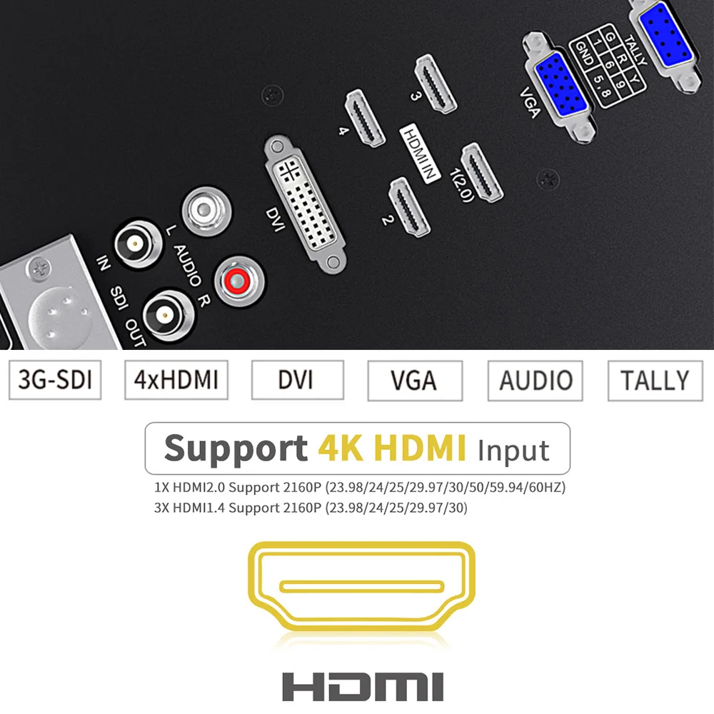 SEETEC 4K238-9HSD-CO 23," 4K 3840x2160 Ultra-HD разрешение переноска на широковещательный монитор с чемоданом для изготовления видео поля