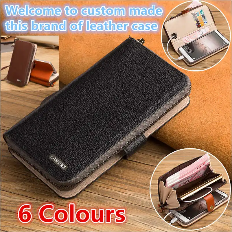 

QH08 Genuine leather flip case with card holder wallet for Nokia 6 2018 TA-1054 phone case for Nokia 6 2018 phone bag