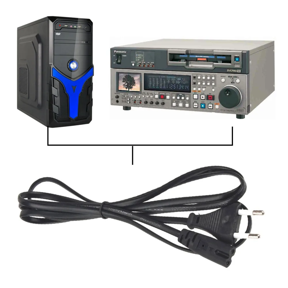 

1pc Power Cord Cable EU 2-Prong Laptop AC Adapter Lead 2 Pin Top Sale In Stock Free Shipping