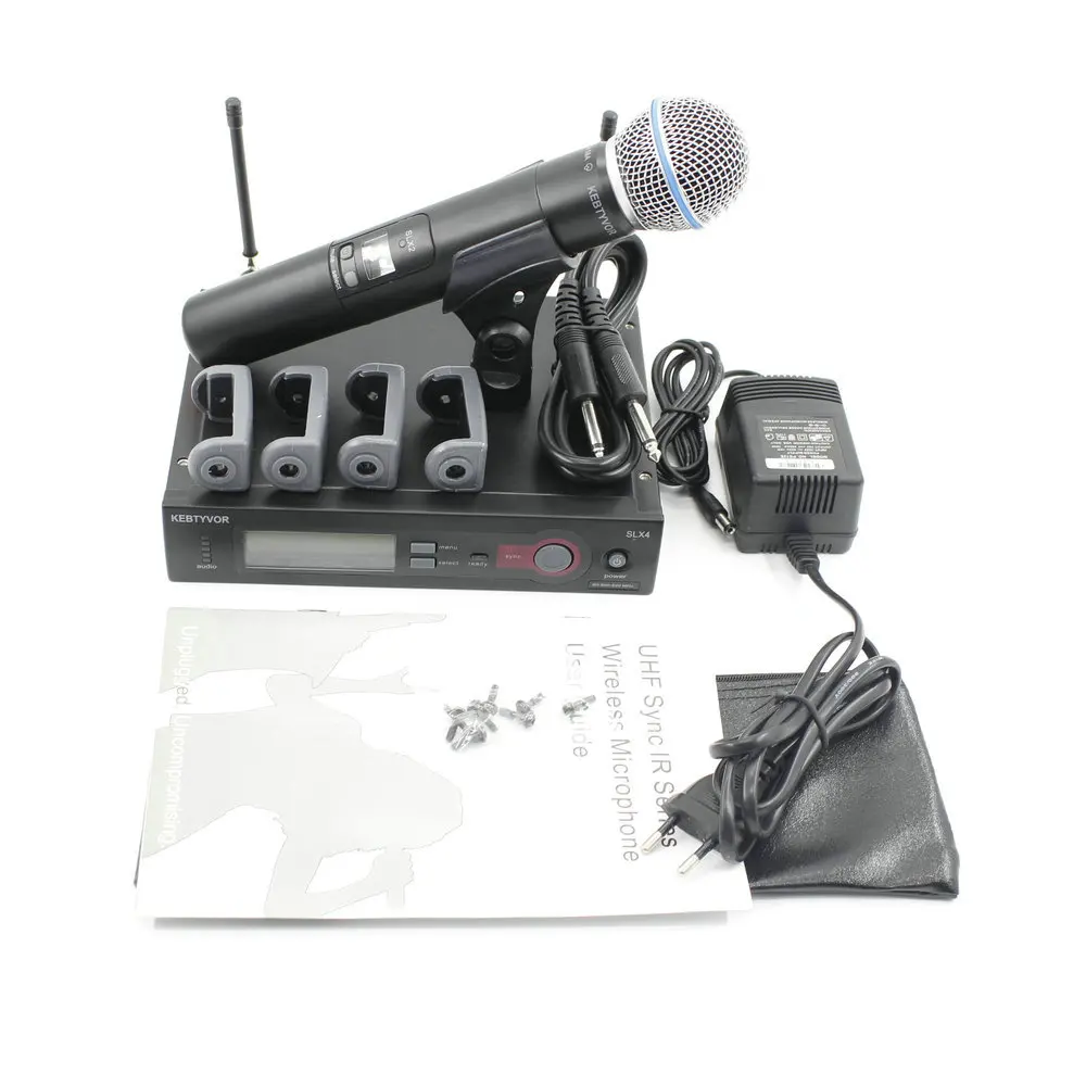 배송 러시아 SLX24 SLX BETA58 UHF 무선 마이크 시스템 전문 단일 핸드 헬드 무선 마이크 무대 가라오케 DJ