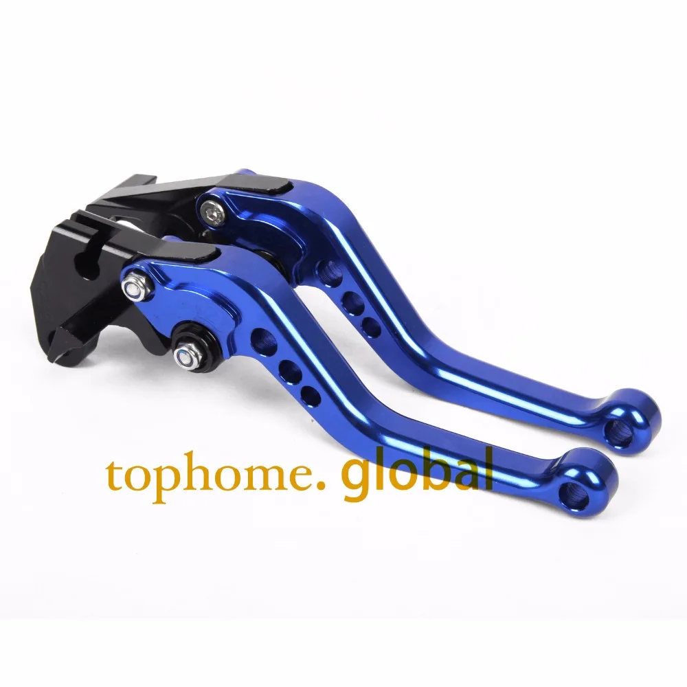 Короткие рычаги тормоза сцепления CNC для Yamaha XT660 XT660R XT660X 2004 2014 голубые 2005 2006 2007 2008