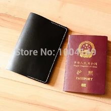 Véritable peau de vache en cuir femmes et homme passeport voyage rfid/titulaire cas de couverture