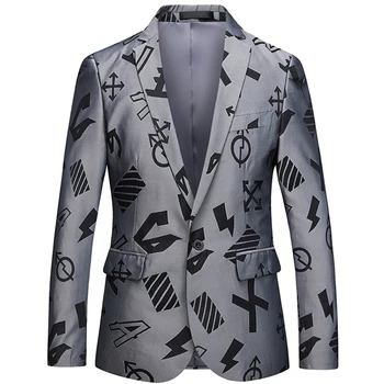 

M-6XL 2019 autumn slim fit mens blazers jackets fashion blazer for men Men's business casual single piece two button blazer BA12