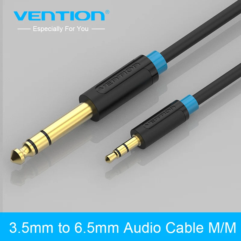 Vention 3.5mm to 6.35mm Adapter Aux Cable for Mixer Amplifier Gold